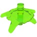 35032f - Wave / Power Burst / Flame, Shield Small with Bar Ends - Trans-Bright Green