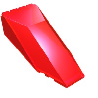 2507 - Windscreen 10 x 4 x 2 1/3 Canopy - Trans-Red