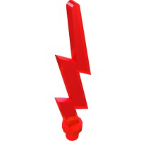 27256 - Wave / Lightning Angular, Single - Trans-Red