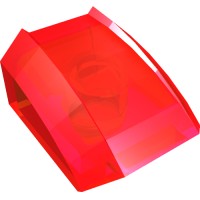 30602 - Slope Curved 2 x 2 with Lip, No Studs - Trans-Red
