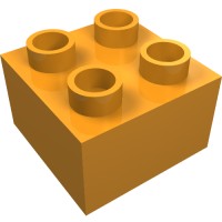3437 - Duplo Brick 2 x 2 - Earth Orange