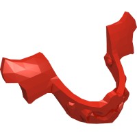 11691 - Headwear Accessory Visor / Chin Guard Elaborate [Plain] - Red