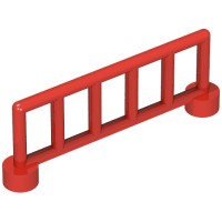 12602 - Duplo Fence Railing 1 x 6, with 6 Posts - Red