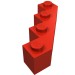 14413 - Red - Wedge 4 x 4 Facet