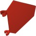 17979 - Red - Flag 5 x 6 Hexagonal with U Clips