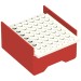 185c02 - Red - Boat Hull Section, Middle 8 x 6 x 3 1/3, Deck Color White