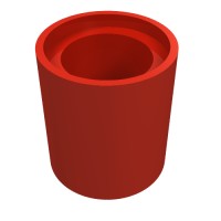 18654 - Technic Pin Connector Round 1L [Beam] - Red