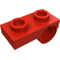 18677 - Plate Special 1 x 2 with Pin Hole Underneath - Red