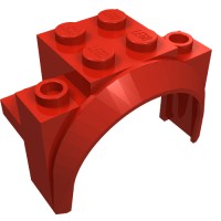 18974 - Wheel Arch, Mudguard 4 x 2 1/2 x 2 1/3 - Red
