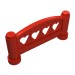 2040 - Red - Fabuland Fence 1 x 6 x 2 Rounded