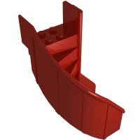 2046 - Stairs 6 x 6 x 9 1/3 Curved Enclosed - Red