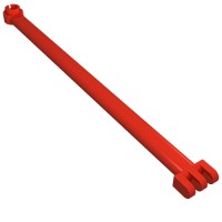 2375 - Hinge Bar 12L with 3 Fingers and Open End Stud - Red