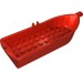 2551 - Red - Boat / Rowing Boat 14 x 5 x 2 with Oarlocks [2 Hollow Inside Studs]