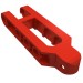 13747pr0001 - Red - Creature Body Part, Dragon Head Lower Jaw with Round Hole on Front and White Teeth Print