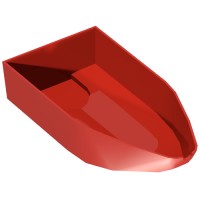 28533 - Boat Hull 8 x 16 x 3 - Red