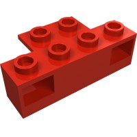2928 - Light Prism Brick, Train, 1 x 4 Holder - Red