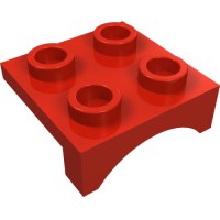 2984 - Motor Cover, 9V Micromotor 2 x 2 - Red