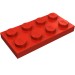 3020 - Plate 2 x 4 - Red