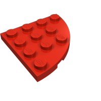 30565 - Plate Round Corner 4 x 4 - Red