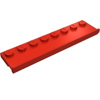 30586 - Plate Special 2 x 8 with Door Rail - Red