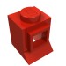 3087ac01 - Red - Window 1 x 1 x 1 Classic with Solid Stud [Complete]