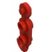 3136 - Red - Hook, Tow Hook with 2 Studs on Both Sides