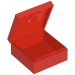 33031 - Red - Box 3.5 x 3.5 x 1.3 with Hinged Lid