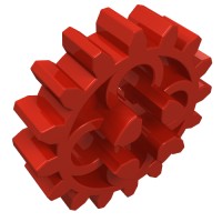 4019 - Technic Gear 16 Tooth with Round Holes [Old Style] - Red