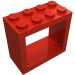4132 - Red - Window 2 x 4 x 3 Frame with Solid Studs