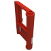4181pr0003 - Red - Door 1 x 4 x 5 Train Left with White Stripe Print