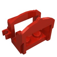 4491b - Animal / Creature Accessory, Saddle [Two Clips] - Red