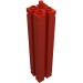 30646b - Red - Support 2 x 2 x 8 with Grooves, Smooth On All Sides, Top Peg