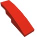 11153 - Red - Slope Curved 4 x 1 No Studs [Stud Holder with Symmetric Ridges]