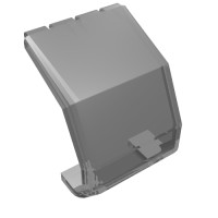 2483 - Windscreen 4 x 4 x 4 1/3 Helicopter - Trans-Brown