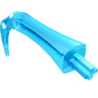 15107 - Insect Body Part, Leg / Tail / Claw / Rib with Axle - Trans-Light Blue