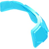 18908 - Glass for Aircraft Fuselage Curved Forward 6 x 10 Top with 5 Window Panes - Trans-Light Blue