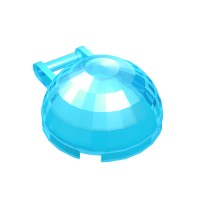 18990 - Windscreen 4 x 4 x 1 2/3 Canopy Half Sphere with Handle - Trans-Light Blue