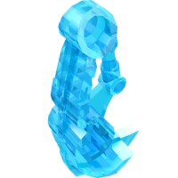 19050 - Large Figure Head Connector Block Eye/Brain Stalk (Toa Okoto) - Trans-Light Blue