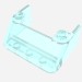 2437 - Trans-Light Blue - Windscreen 3 x 4 x 1 1/3 with 2 Studs on Top