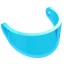 2447 - Headwear Accessory Visor For Standard Helmet - Trans-Light Blue