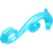 28870 - Curled Decorative Ornament with Bar - Trans-Light Blue