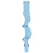 35032d - Wave / Power Burst / Flame, Bolt Spiral with Bar Ends - Trans-Light Blue