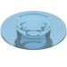 45473 - Trans-Light Blue - Clikits Bead, Ring Thin Large with Hole and High Connector