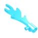 6126a - Trans-Light Blue - Wave / Flame Rounded with Base Pegs