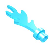 6126b - Wave / Flame Rounded with Base Rim - Trans-Light Blue
