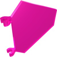 17979 - Flag 5 x 6 Hexagonal with U Clips - Trans-Dark Pink
