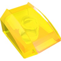 30602 - Slope Curved 2 x 2 with Lip, No Studs - Trans-Yellow