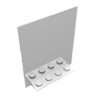 30102 - Door 2 x 5 x 5 Swivel, Flat Base - Trans-Clear