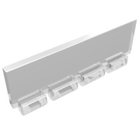 30161 - Windscreen 1 x 4 x 1 1/3 with Bottom Hinge - Trans-Clear