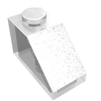 3040b - Slope 45Â° 2 x 1 with Bottom Pin - Trans-Clear